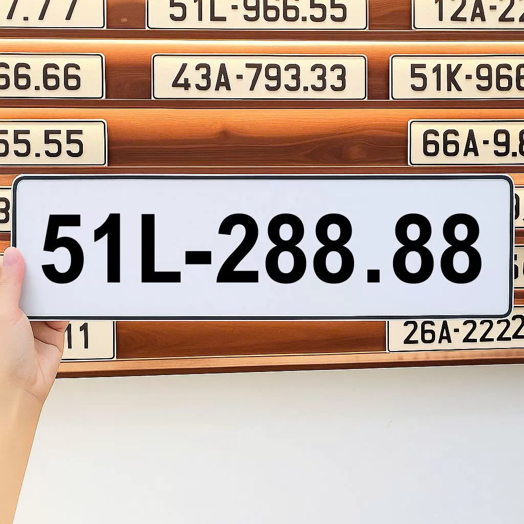 Biển số 51L - 288.88 (Giá 1,095 tỷ)