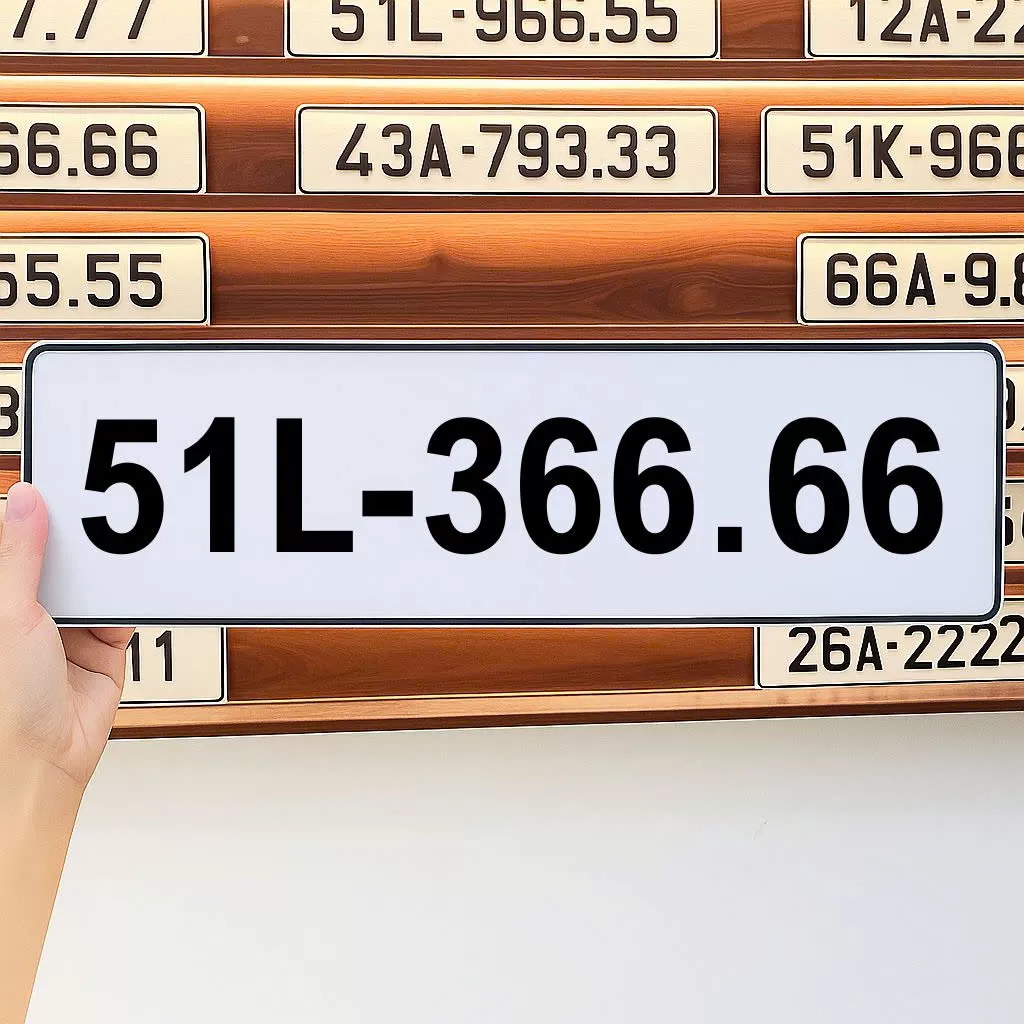 Biển số 51L - 366.66 (Giá 990 triệu)