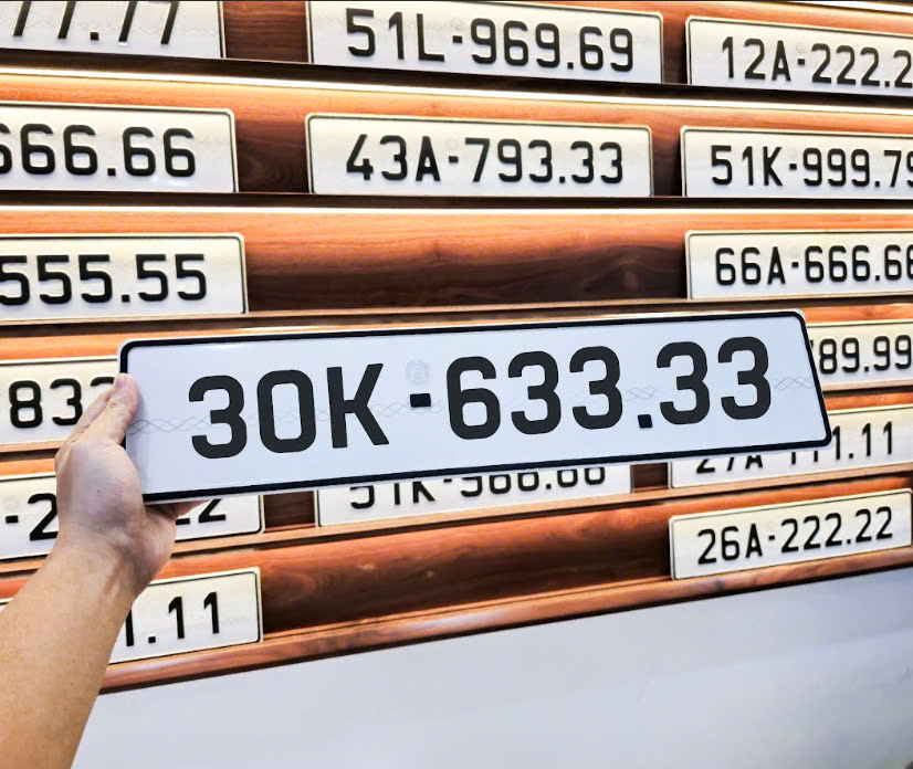 Biển số 30K - 633.33 (Giá 560triệu)