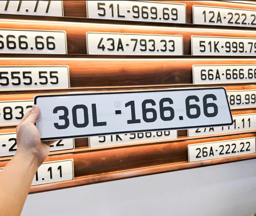 Biển số 30L - 166.66 (Giá 995 triệu)