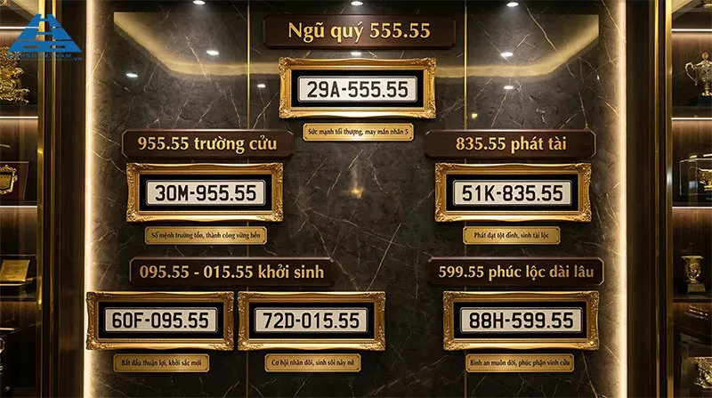 8 biển số đẹp đu&ocirc;i 55 tại huy ho&agrave;ng