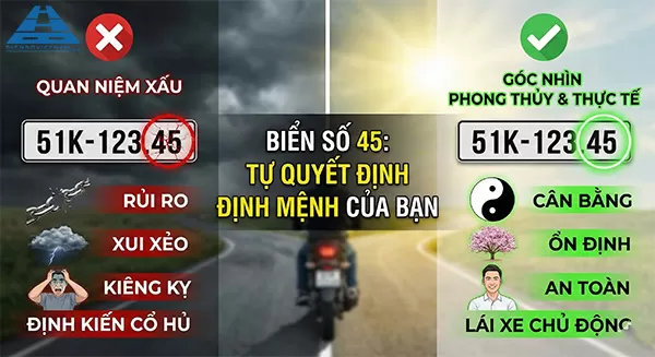biển số xe 45 l&agrave; tốt hay xấu