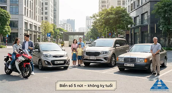 biển số xe 5 n&uacute;t c&oacute; &yacute; nghĩa g&igrave; theo tuổi