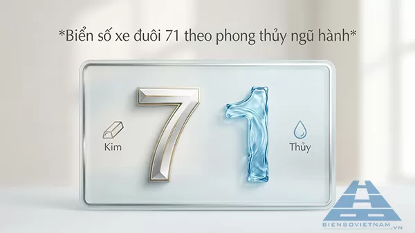 biển số xe đu&ocirc;i 71 theo phong thuỷ ngũ h&agrave;nh
