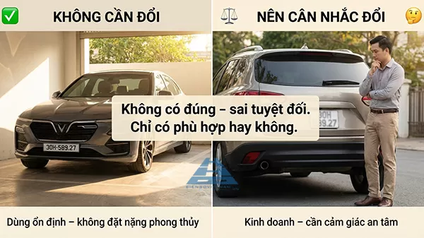 có nên đổi xe hay biển số xe 3 nút không
