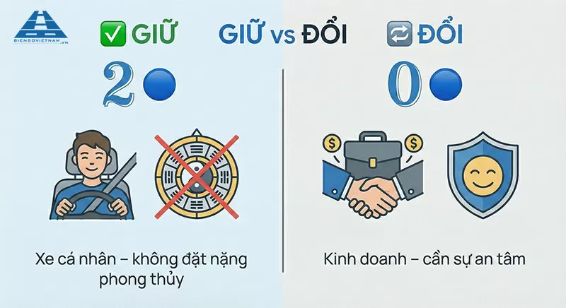 c&oacute; n&ecirc;n giữ hay đổi biển số xe 20 n&uacute;t