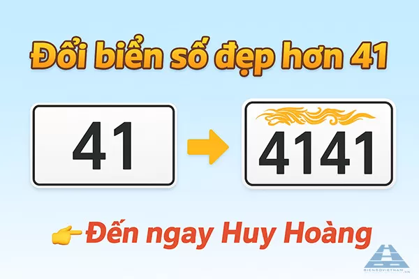 đổi biển số xe 41 đến ngay huy ho&agrave;ng