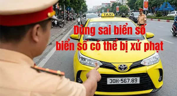 dùng sai biển số xe màu vàng có bị phạt không