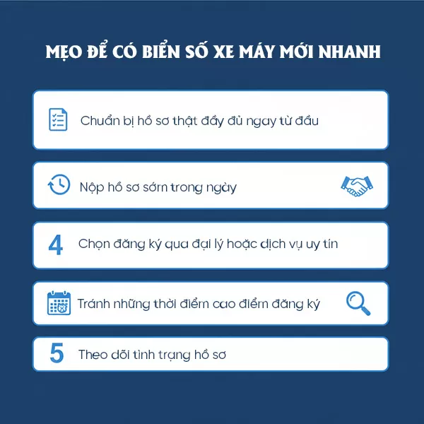 l&agrave;m sao để nhanh c&oacute; biển số xe m&aacute;y mới