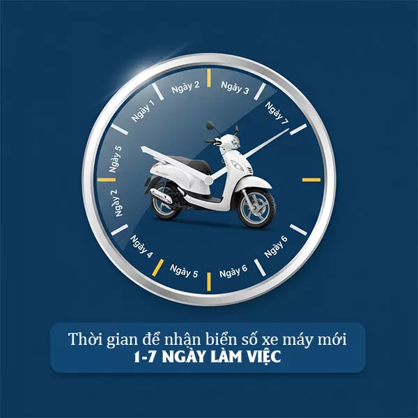 mua xe m&aacute;y mới bao l&acirc;u c&oacute; biển số