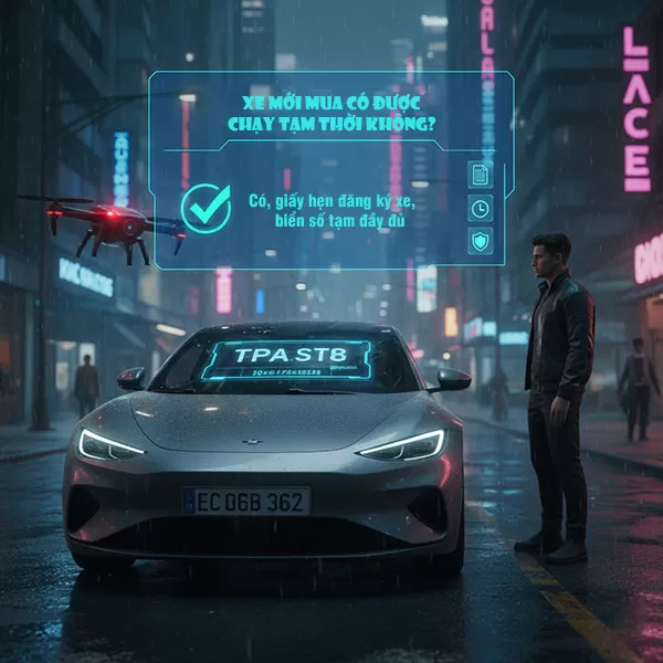 xe mới mua có chạy tạm thời không