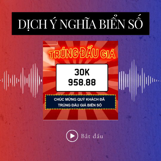 Biển số Việt Nam 30K-958.88  Hà Nội