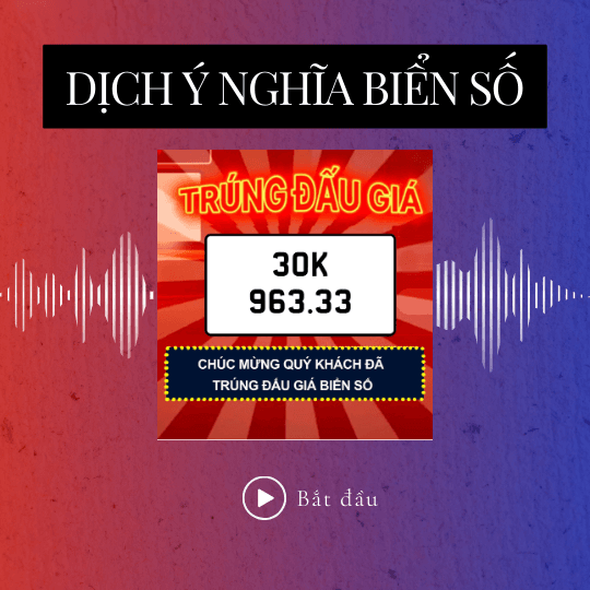 Biển số Việt Nam 30K-963.33  Hà Nội