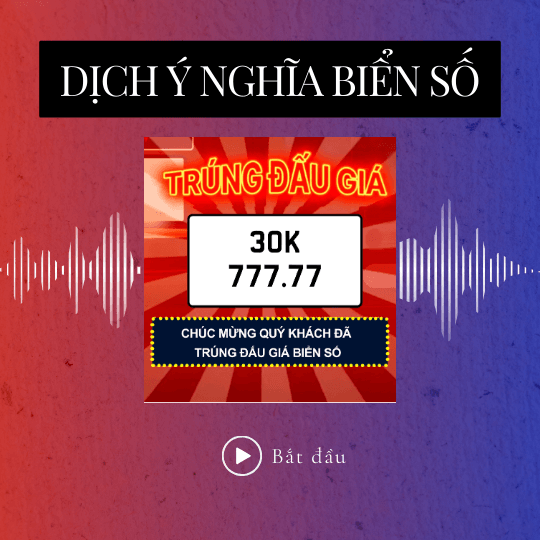 Biển số Việt Nam 30K-777.77 Hà Nội