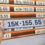 Biển số 15K - 155.55 (Giá 840 triệu)